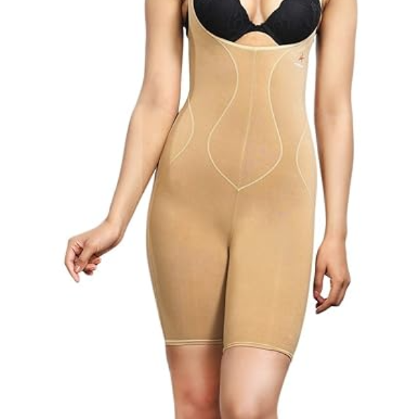 Adorna Slimmer Body Suit - Cotton Blend High Compression Shapewear for Women