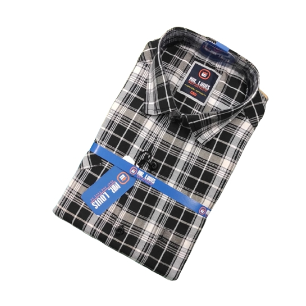 Buy Louis Philippe Black & White Check Shirt at