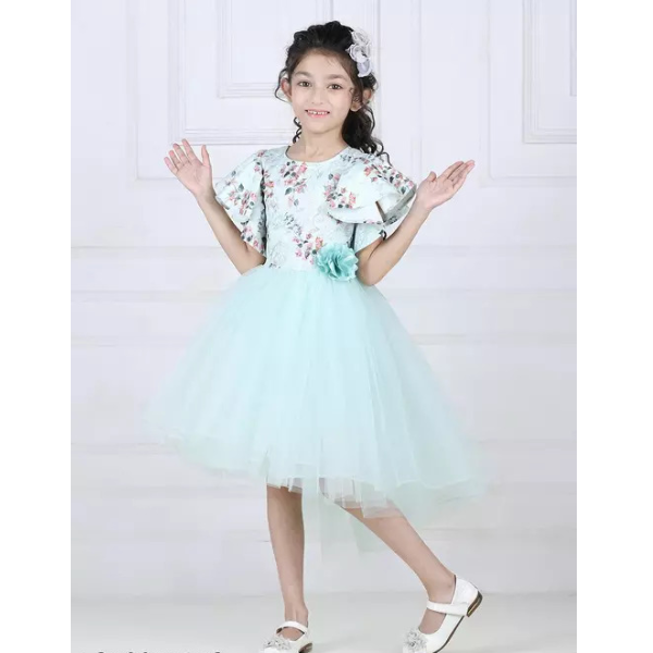 Toy Balloon Kids Sky Blue Full Length Girls fit & Flared Dress : Amazon.in:  Clothing & Accessories
