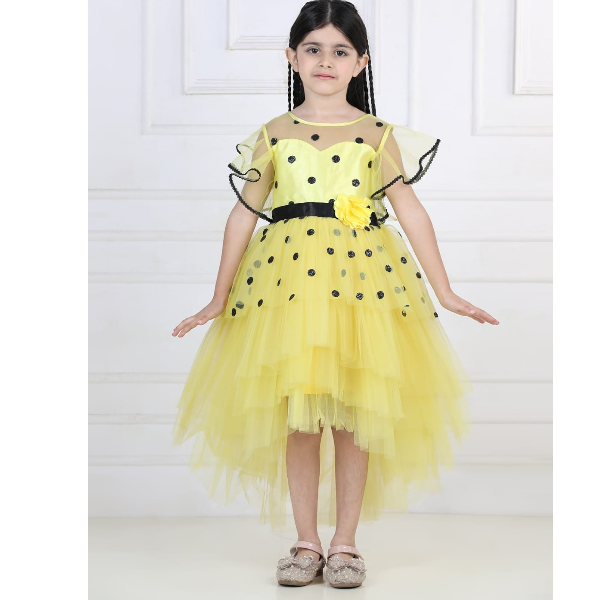 Toy Balloon Kids Barbie Girls Midi/Knee Length Party Dress